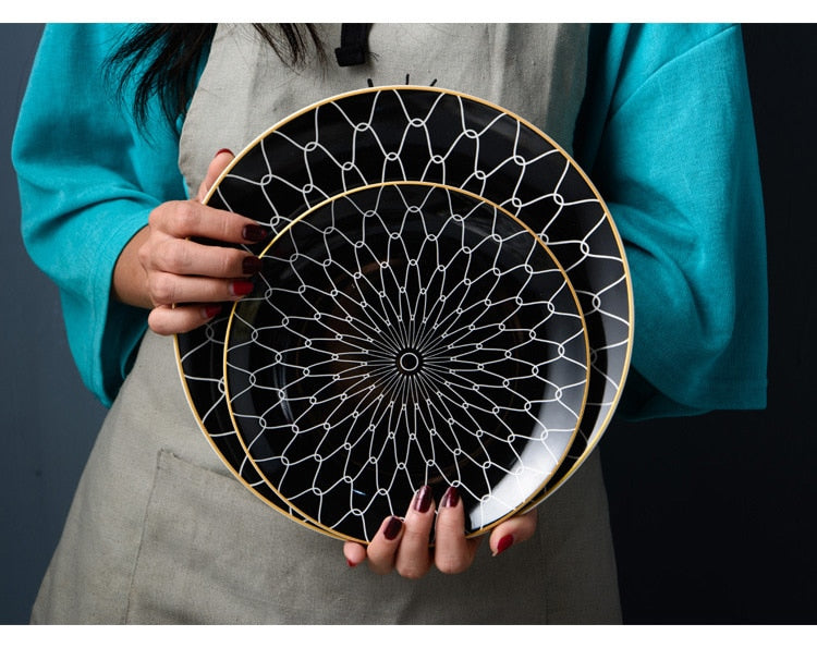 Allure Geometry Dinnerware Set – KitchenJoint