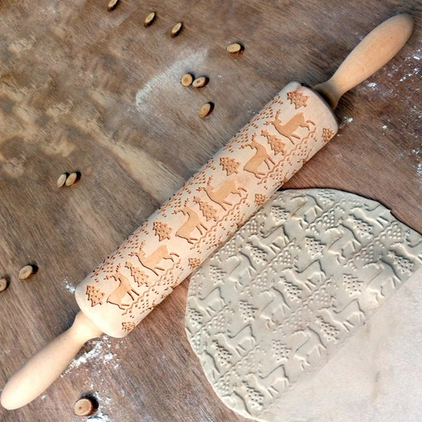 Rouleau à pâtisserie en relief 3D