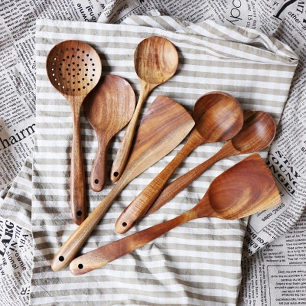 Teak Wooden Cooking Set