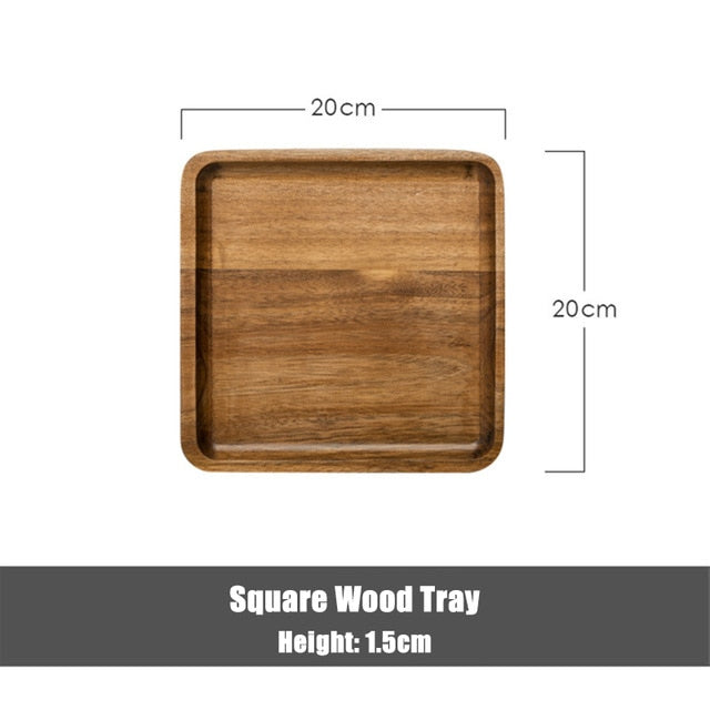 Plateau de service en bois d'acacia 