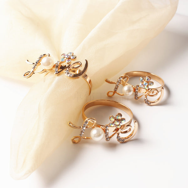 Love Rhinestone Napkin Holder Set