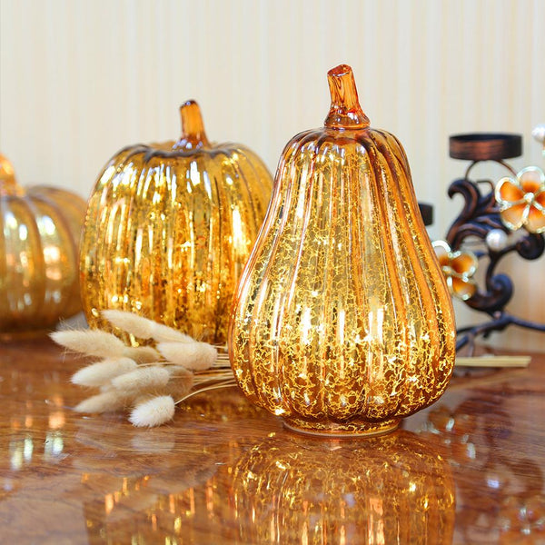 Crystal Glass Pumpkin Lamp