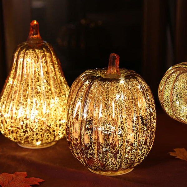 Crystal Glass Pumpkin Lamp
