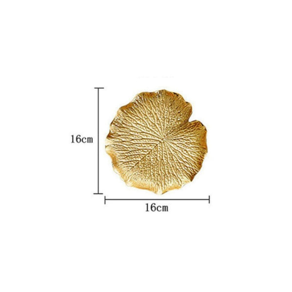 Plateau à collation doré en feuille de laiton