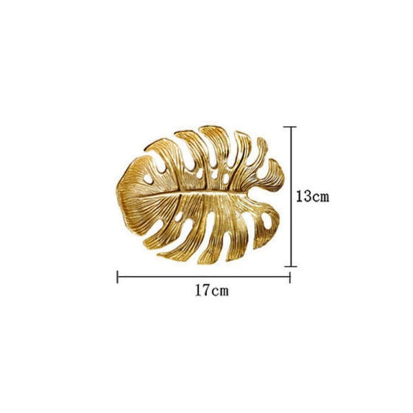 Plateau à collation doré en feuille de laiton