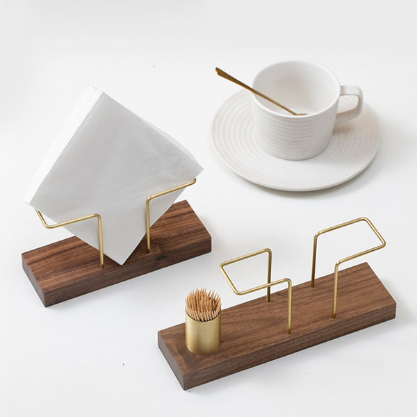 Wooden Napkin and Toothpick Holder.