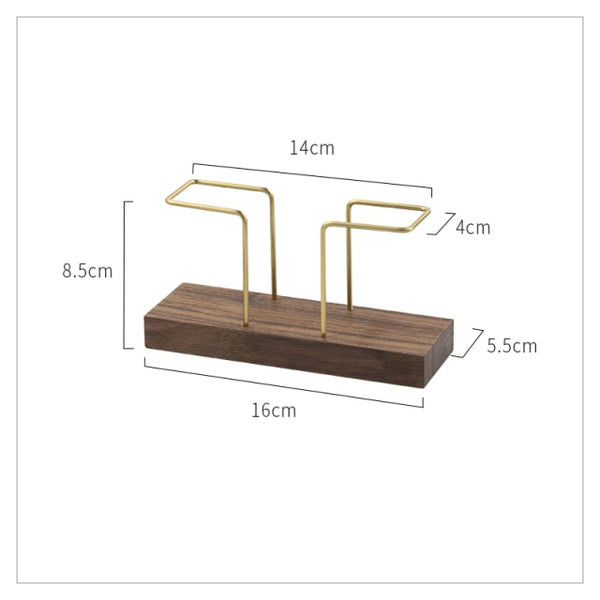 Servietten- und Zahnstocherhalter aus Holz.