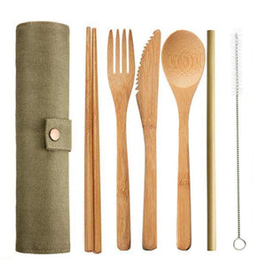 Bamboo Reusable Cutlery Set